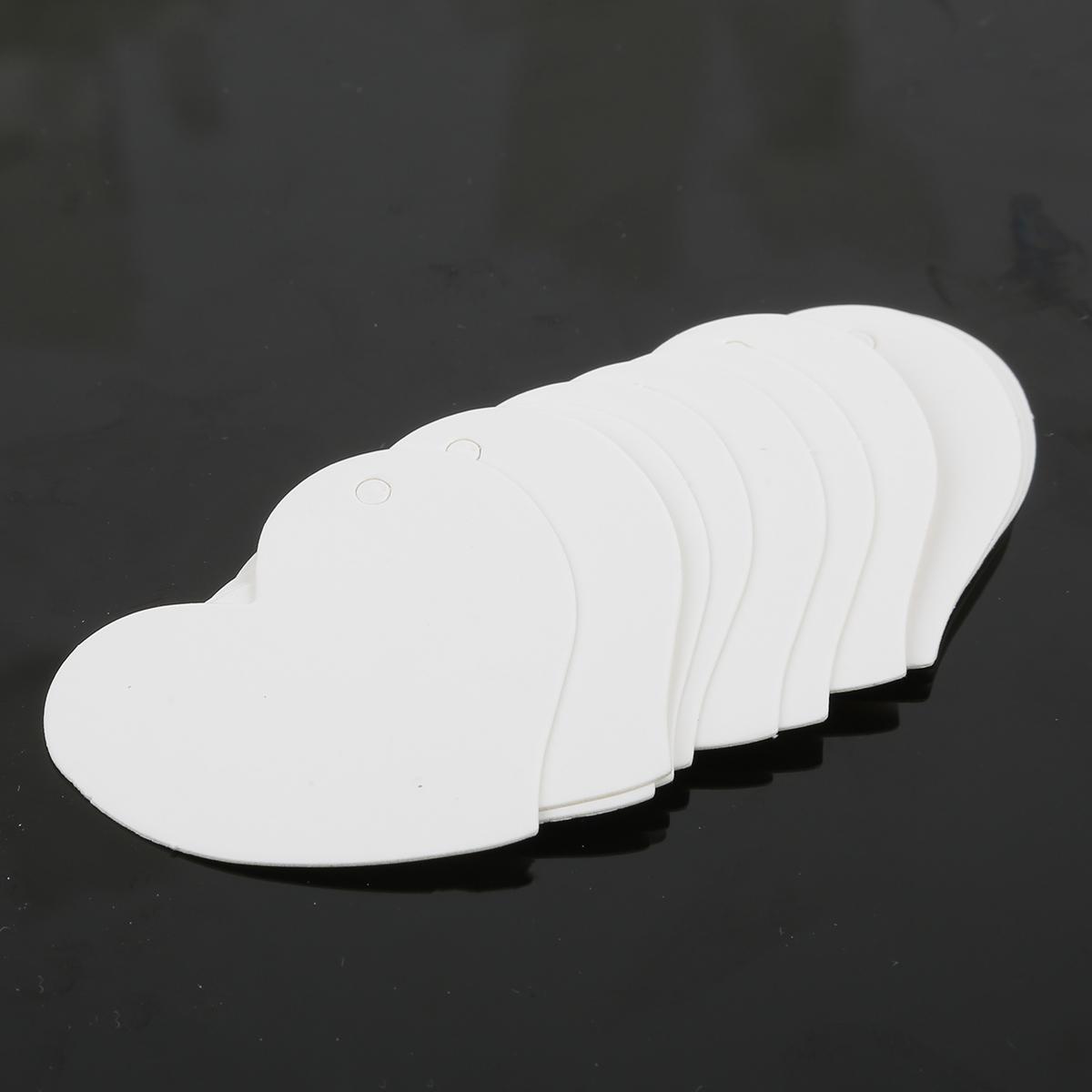 

50 шт./лот бирки из крафт-бумаги в форме сердца, садовые этикетки для свадебных заметок, пустые бирки для подарков белый