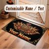 Cards Casino Theme Soft Crystal Velvet Rug Custom Name & Text Print Non Slip Floor Rug for Bedroom Living Room