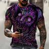 Summer new men's T-shirt 3D printed T-shirt God's Eye mysterious space short sleeved fashion trend plus size top