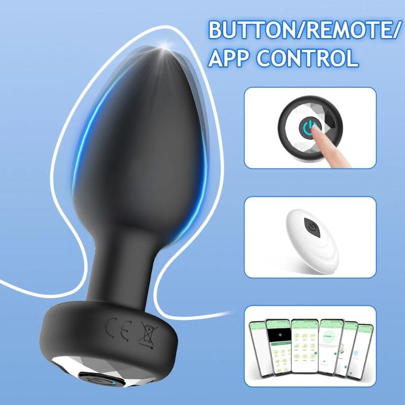 Wireless Remote Prostate Massager for Men – 10-Speed Vibrating Anal Plug, Couples Adult Toy, Rechargeable & Waterproof