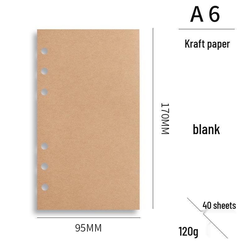 A6 Loose-Leaf Multi-Functional Planner: Daily/Weekly Plan & Accounting Inserts - Removable Inner Pages Replacement