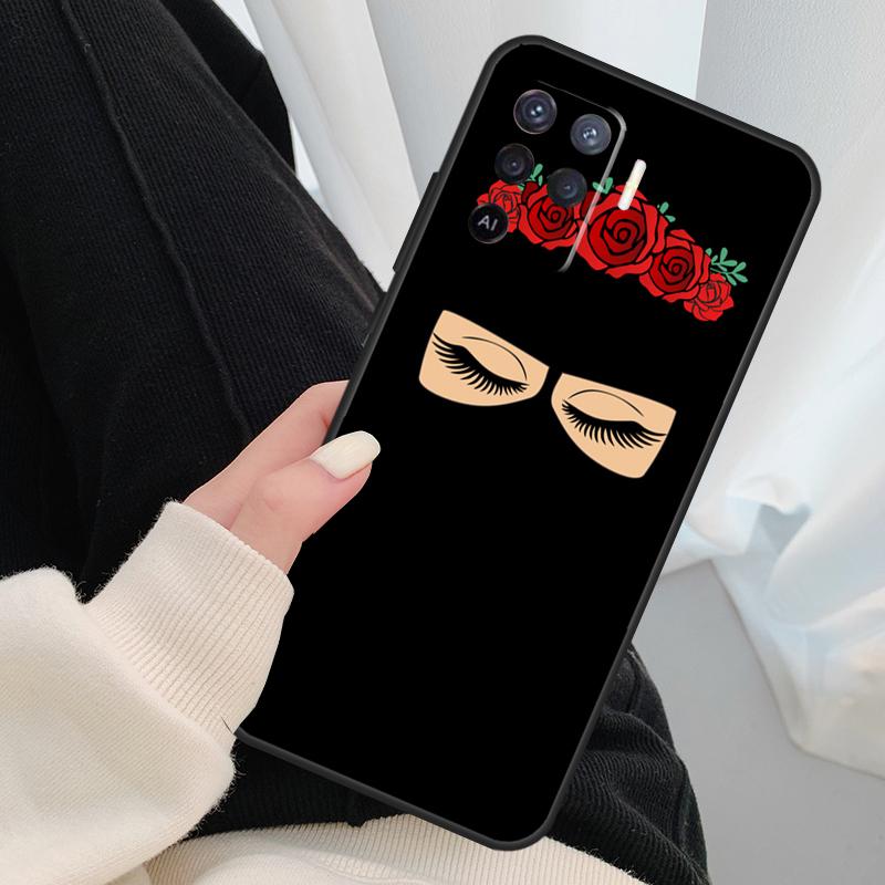 Muslim Islamic Girls Arabic Hijab Case For Oppo A18 A38 A58 A78 A98 A80 A60 A40 A96 A76 A16 A94 A74 A54 A15 A17 A57 A77 A5 Pro