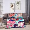 Kawaii Chibi LUKA Hot Anime ALIEN STAGE Super Warm Blankets  Picnic Plush Throw Blanket Couch Chair Flannel Bedspread Sofa Bed