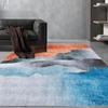 Bereichsteppiche für Wohnzimmer Bereichsteppiche für Schlafzimmer Bereichsteppiche mit rutschfestem waschbarem Teppich für stark frequentierte Bereiche Abstraktes Gemälde Blau
