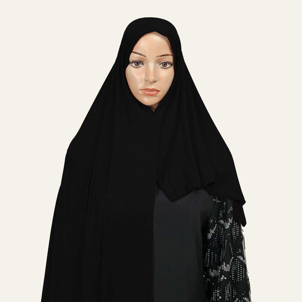 Solid Modal Jersey Instant Hijab Scarf Muslim Woman Bonnet Hijab Shawl Lady Soft Long Wraps Church Prayer Turban Headband