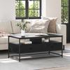 Coffee Table Black Oak Effect 100 X 51 X 45 Cm Engineered Wood