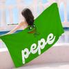 Popular Internet Meme Sad Frog Game Bath Towel Microfiber Soft Water Absorbing Breathable For Girl Kids Decorative Beach Towel