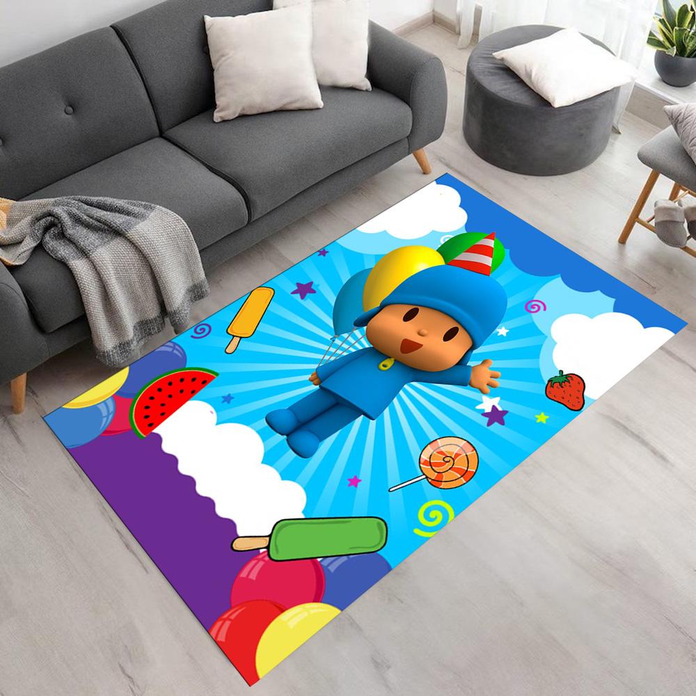 Pocoyo Carpet Suitable for Dormitory Living Rooms Game Room Hallway Anti-slip Rug Decorate Offices Perfect Gift for Friends & Family