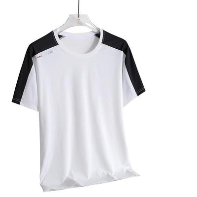 Summer Outdoor Ice Silk Short Sleeved Men's Quick Dry Loose Plus Size Running Round Neck T-shirt