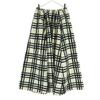 Mila Owen Check Pattern Bicolor Long Length Elastic Waist Suspenders Skirt Women Used
