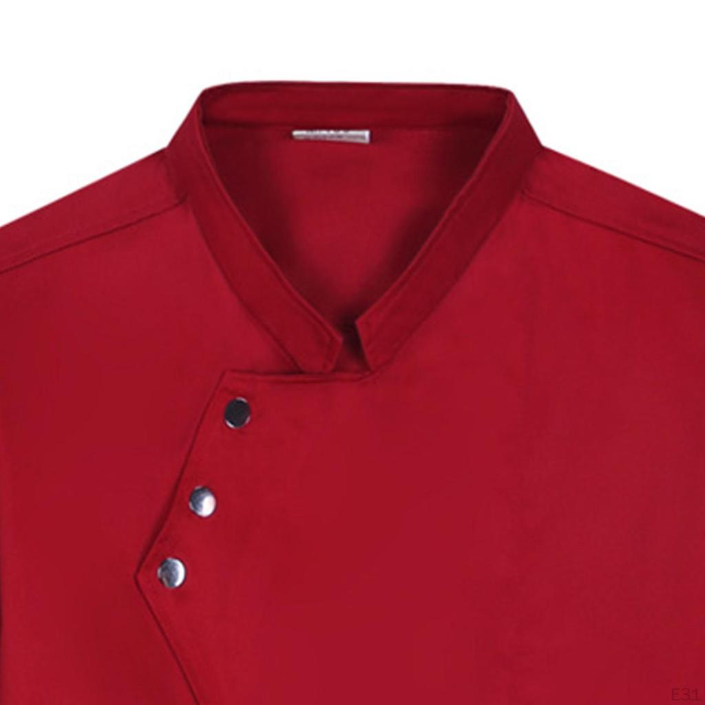 Chef Coat Clothing with Pocket Breathable Catering Waiter Apparel Cooker Classic Uniform for