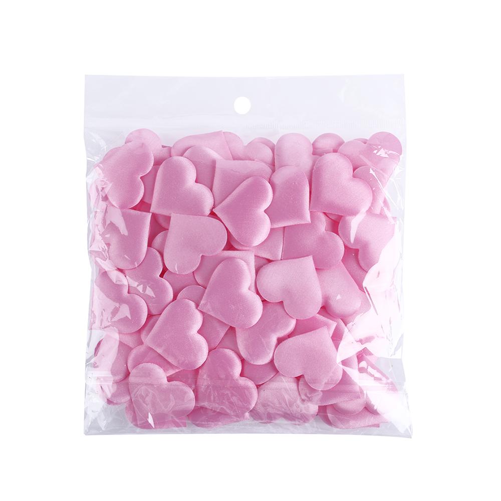 100 Pezzi Confetti in Tessuto Imbottito Petali da Lancio Cuore d'Amore Romantico Spugna Tavola Sposa Matrimonio Festa di San Valentino Decorazione