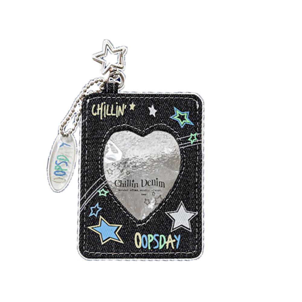 

3 Inch Bag Pendant Star Card Storage Bag Kawaii Denim Card Holder Photocard чорний