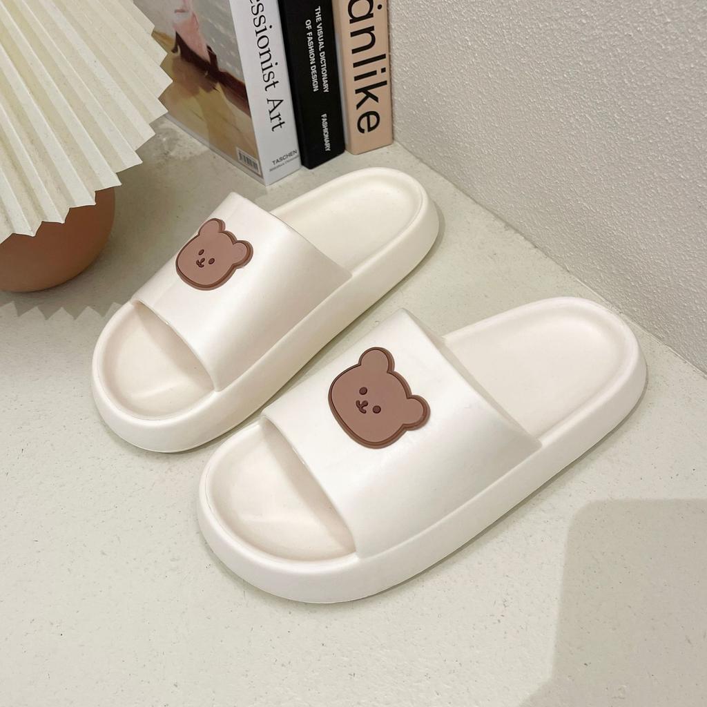 Factory Wholesale Female Four Seasons House Slide PVC Indoor Anti Slip Wear Bear Slippers for Couples