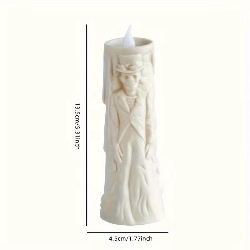 Halloween Skeleton Lamp LED Luminous Candle Horror Decoration Prop Ghost Groom Bride Couple Lamp Ornament Halloween Decor