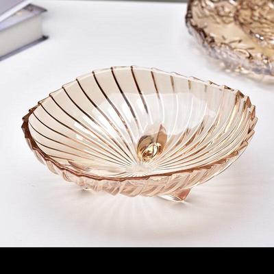 ZISIZ Large Beaded Amber Crystal Fruit Plate