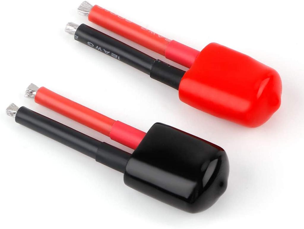 6 Pairs XT60 Connector Cables – Male and Female with 12AWG Silicone Wire + Protective Caps – For RC Drones, LiPo Batteries, Car Chargers