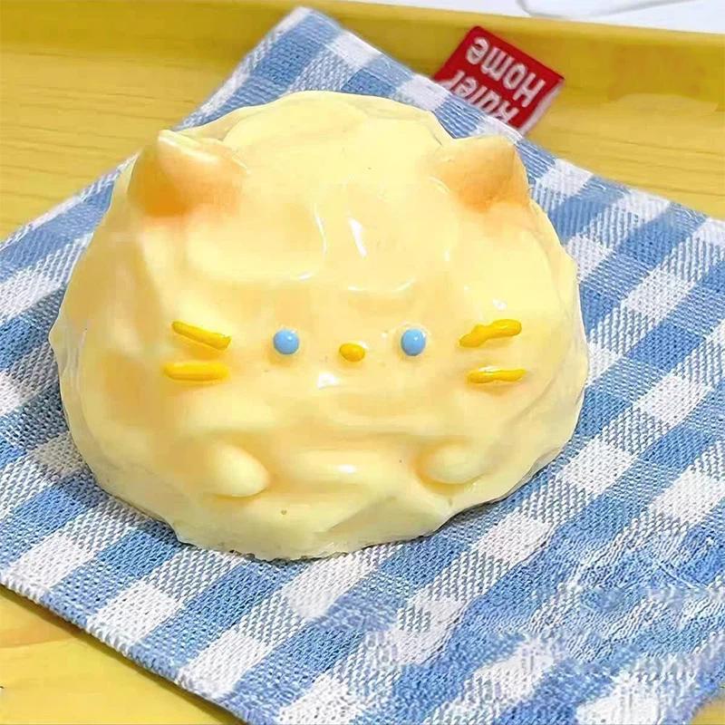 Cute Squishy Cat Pinching Pressure Ball Sensory Decompression Slow Rising Soft Office Home Decor Kid Adult Gifts Anxiety
