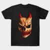 Men Black Print T-shirt The Devil Mask Slaughter To Prevail No-Cut Transfer Paper Print Cotton Tshirt