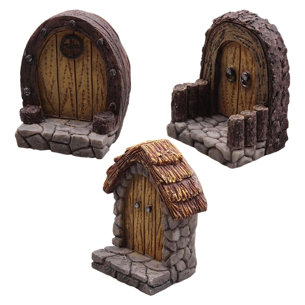 Miniature Garden Door Lawn Ornament Fairy Door for Home Living Room Backyard