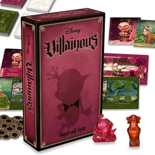 Ravensburger Disney Villainous - Sugar & Spite Strategy Board Game - Compatible with Other Villainous Games - Includes King Candy or Share Khan - 2019