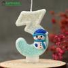 Snowman Birthday Candle for Cakes 0-9 Number Princess Cake Candle Party Decor Birthday Queen of Snow Decoration