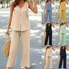 Summer 2025 Cotton Linen Solid Color Loose Fit Short Sleeve Dress