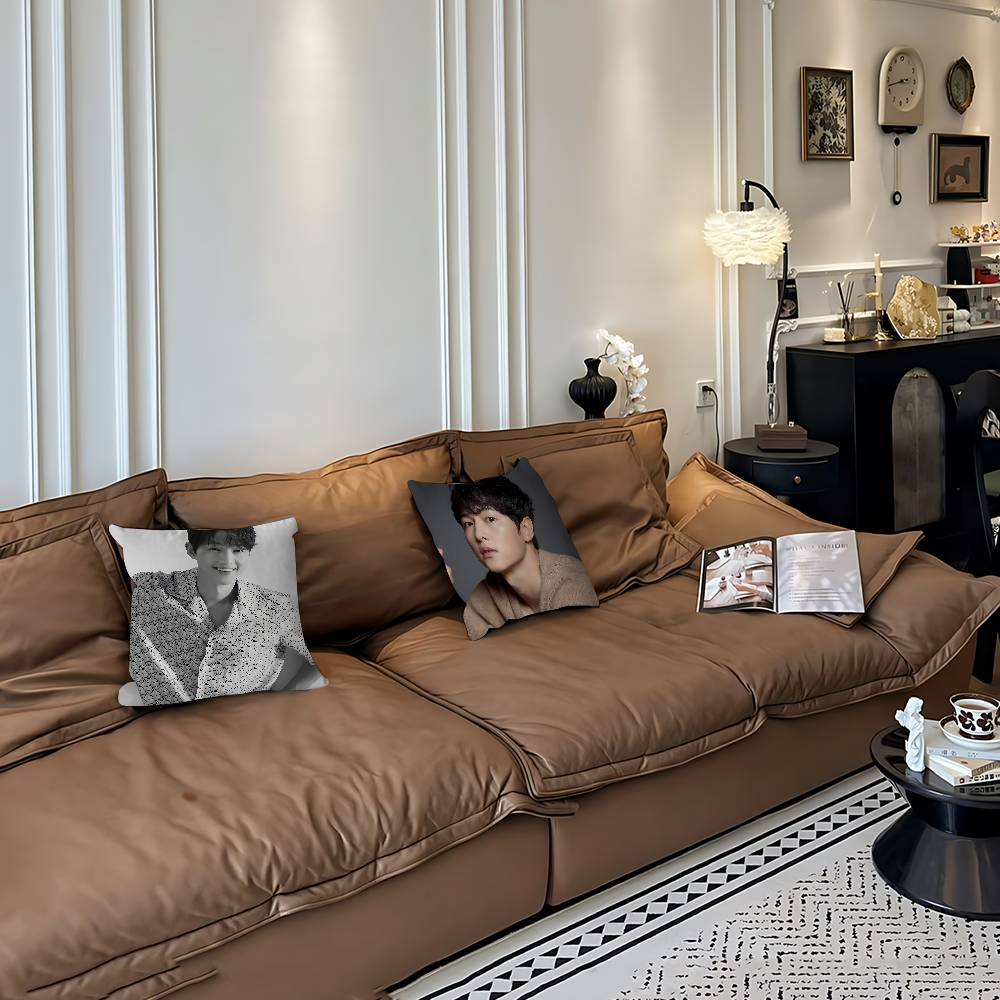 J-Joong-ki Song Kissenbezug Auto Dekokissenbezug Für Sofa Auto Weihnachtsgeschenk 40x40cm 45x45cm