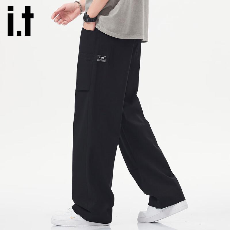 Izzue It Men's Loose Straight-Leg Workwear Casual Pants