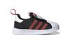 Hello Kitty x Adidas Originals SUPERSTAR 360 Abrasion Resistant Low top Baby & Toddler Shoes Black White Red HQ4091