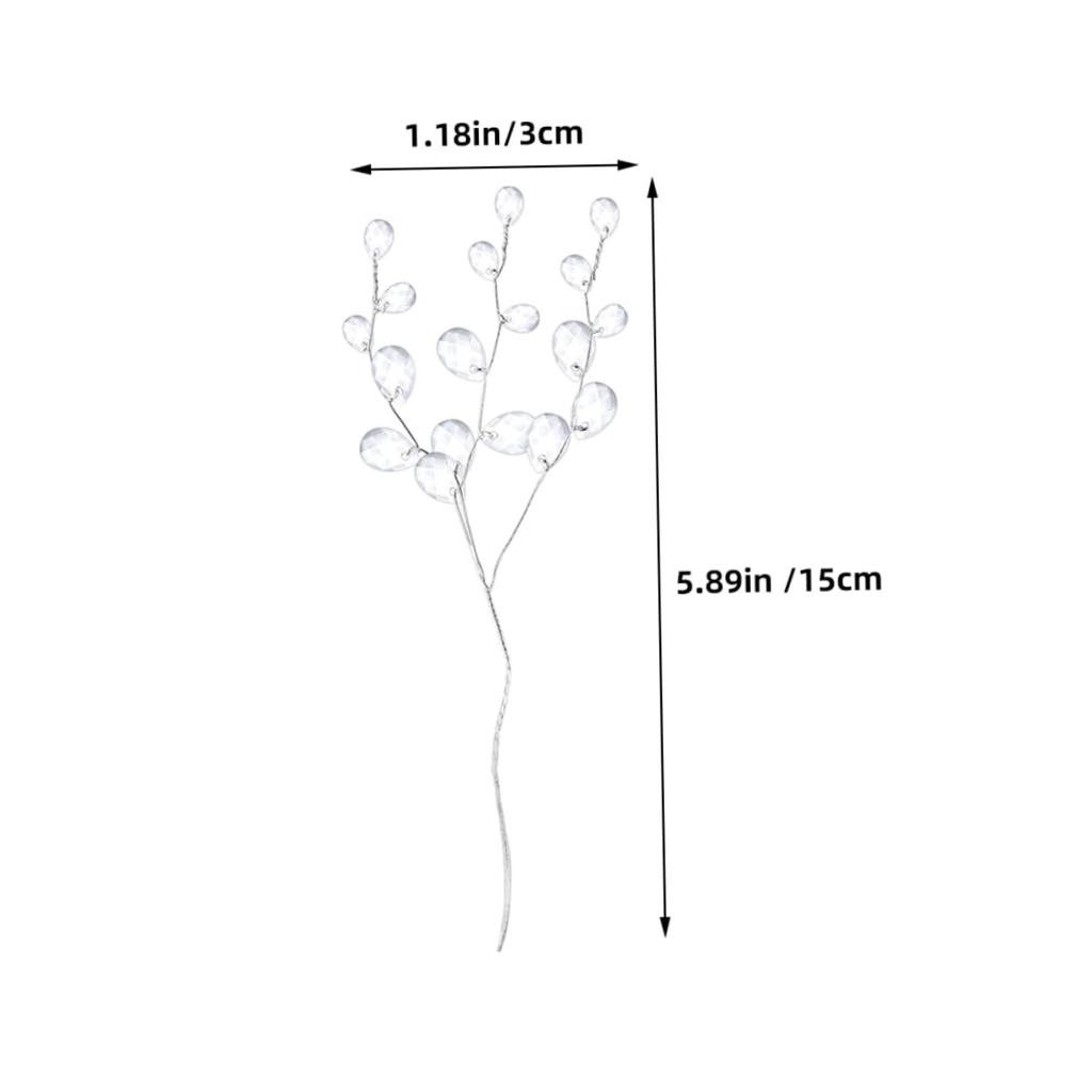 NUOLUX 25pcs Beaded Flowers, Hydrangea Bouquet Filler, Peony, Wisteria, DIY Flower Stems, Lifelike Flower Picks, Artificial Miniature Flowers, White