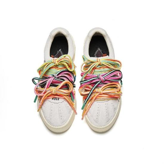 Anta Stile Kyrie Bianco Puro Edizione Originale Antiscivolo Durevole Tendenza Moda Multi Laccio Basse Scarpe da Skateboard Sneakers Donna 122541810S-1