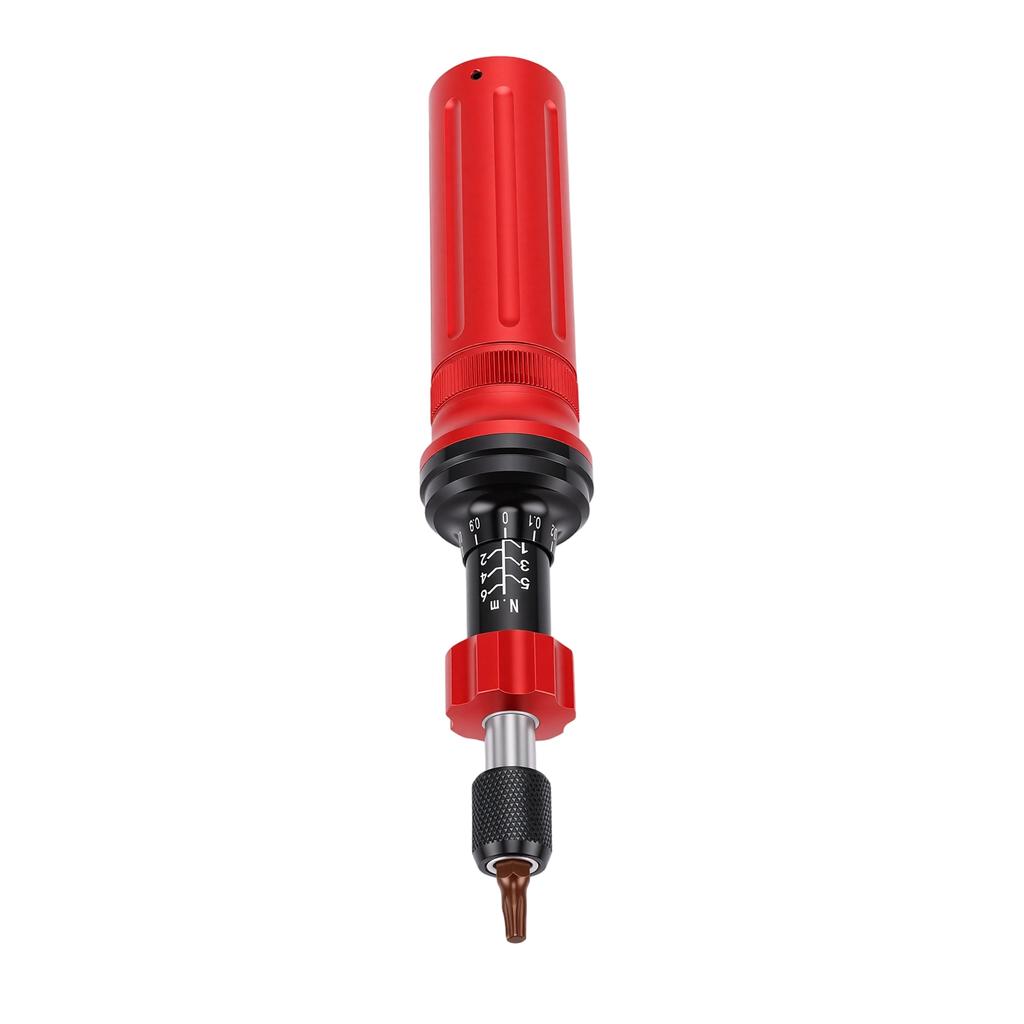 Mechanical Torsion Screwdriver Kit Adjustable Preset Screwdriver for Bike Machinery Repair 1 6N.m Range 1 4 Inch Hex