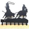 RSINC Robuster Cowboy-Rundup Schlüsselhalter / Kleiderhaken / Dekorativer Metallhaken / Handtuchhalter / Badezimmerhaken / (Schlüsselhalter mit 7 Haken) | D2 Schlüsselanhänger