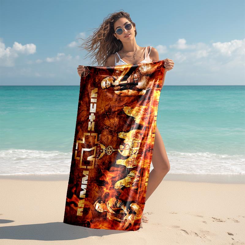 Till Lindemann, Lead Singer of the German Heavy Metal Rock Band Rammstein, Outdoor Camping Vacation Swimming Beach Scarf Decorative Blanket F2