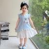 Summer Girls Princess Dress Cute Flutter Sleeve Sundress For Toddler Baby Girl Sweet Party Vest Dress Children Clothing