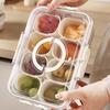Food Storage Box with Lid And Handle Transparent Snack Organizer Moisture-proof Kitchen Container for Nuts Candies Biscuits Dried Fruits