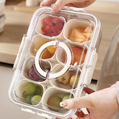 Lebensmittelaufbewahrungsbox mit Deckel und Griff Transparenter Snack-Organizer Feuchtigkeitsdichter Küchenbehälter für Nüsse Süßigkeiten Kekse Trockenfrüchte