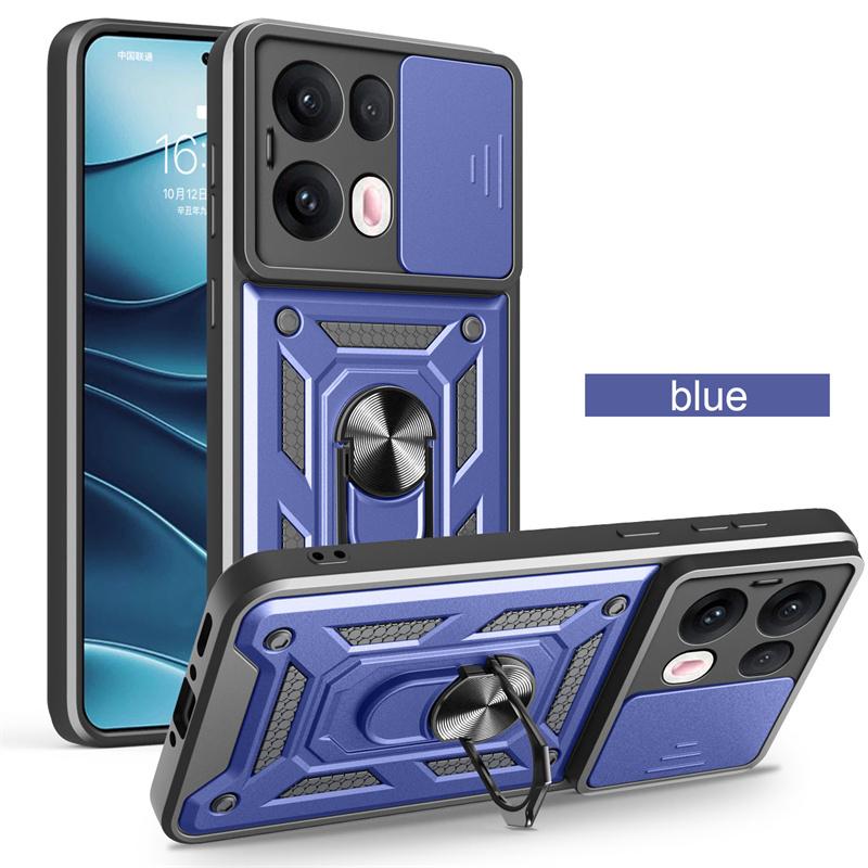 Armor Slide Lens Funda For Oppo Reno 13 13Pro 5G Case Car Magnetic Holder Ring Stand Protect Back Cover for OPPO Reno13 Pro Capa