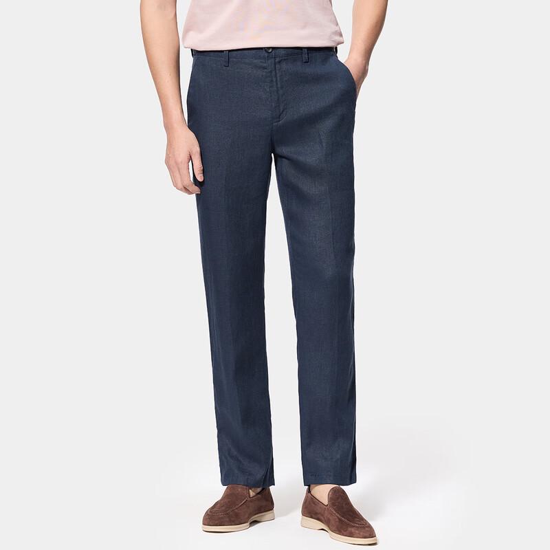Shanshan Men's 100% Linen Straight-Leg Pants