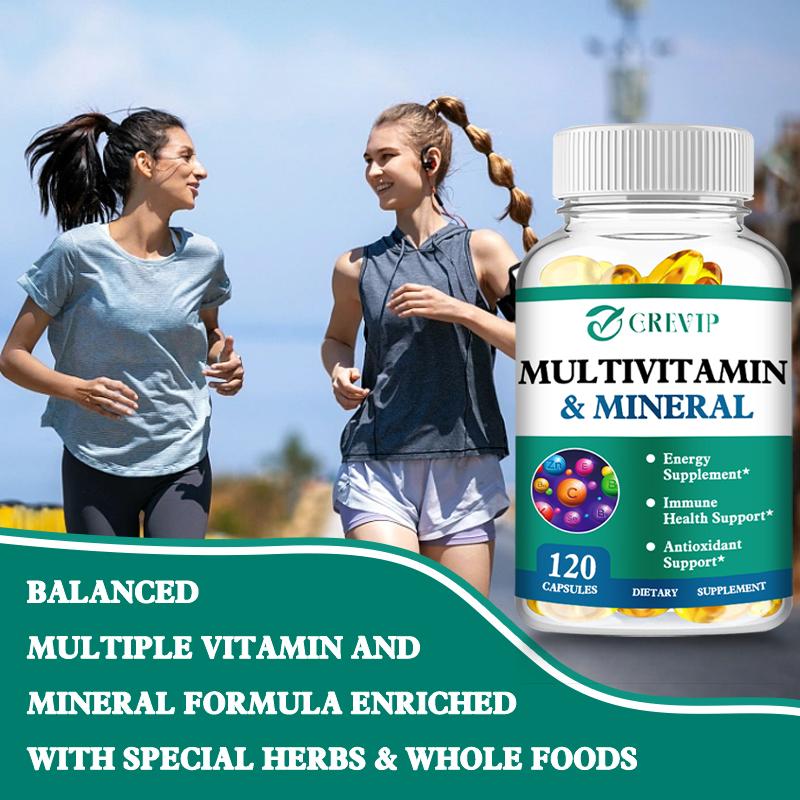 GREVIP Multivitamin Softgels Contain Essential Vitamins and Minerals, a High Concentration of B Vitamins, and Support Antioxidant Activity.