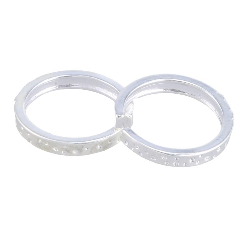2Pcs Adjustable Open Rings Alloy Finger Rings Ornaments Stackable Sun Moon Rings Accessory Set for Women Girls