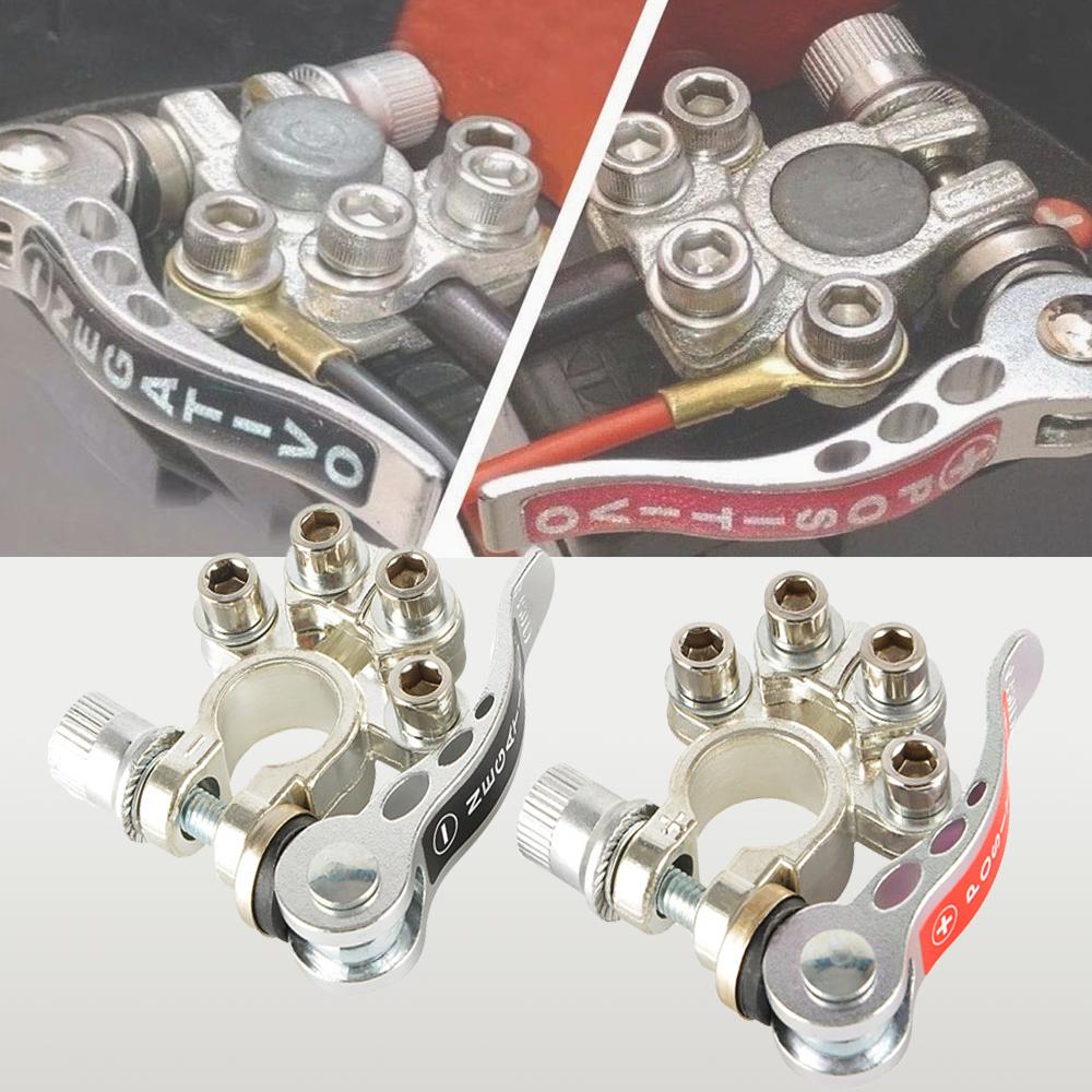 Auto Battery Terminal Connectors Positive Negative Car Battery Terminals Clamp Connector Quick Release Disconnect