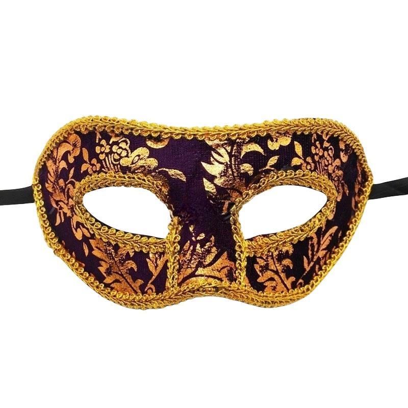 

Маска на половину лица уникальная Хэллоуин маскарад макияж бал вечеринка необычный аксессуар мужчины фиолетовый