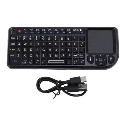 Touchpad Keyboard Small 2.4GHz Wireless USB Rechargeable Portable Thin Touch Keyboard with Backlit