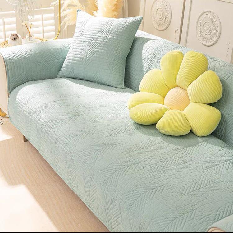 

Простая подушка для дивана из чистого хлопка на все времена года, нескользящий чехол для дивана высокого класса, тканевая подушка для полотенец на лето 70*70