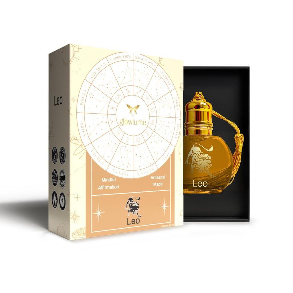 Leo Zodiac Attar Perfume Long Lasting Unisex Fragrance Oil |  Fire Sign Astrology Inspired Luxury Attar |  12ML
