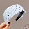 Polka Dot Wide Headband For Women - 2026 Spring/Summer Volumizing Non-Slip Hair Accessory