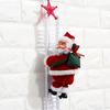 2pcs Electric Santa Claus, One Climbing The Ladder, One Climbing Up And Down The Rope, Santa Claus with Music,Good Christmas Gift,Christmas Ornaments