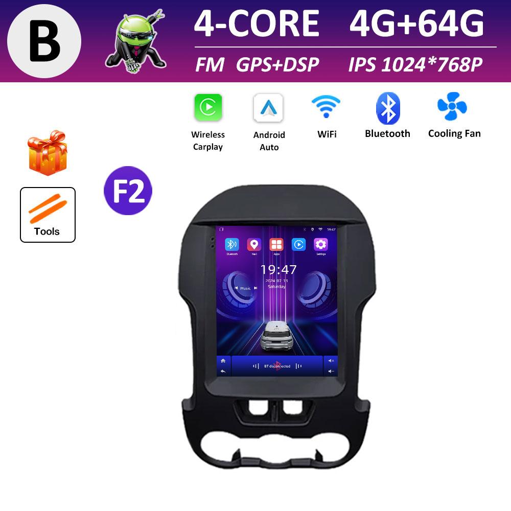 9.7 Inch Touch Screen Car Video for Ford Ranger 2012 2013 2014 - 2015 Radio Player Cooling Fan Wireless Carplay Head Unit WIFI